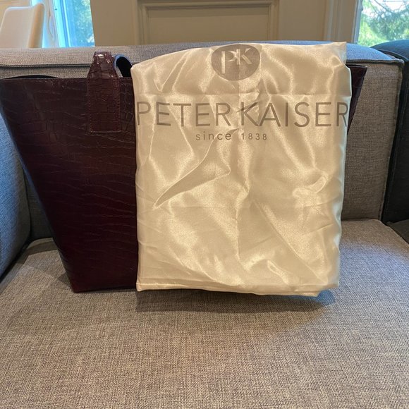 Peter Kaiser Burgundy/Deep Red Tote Bag - Picture 6 of 7